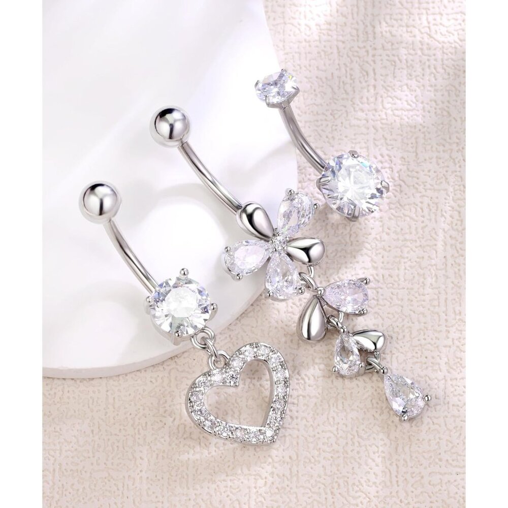 Dazzling Dangle Belly Button Ring - Surgical Stai… - image 6